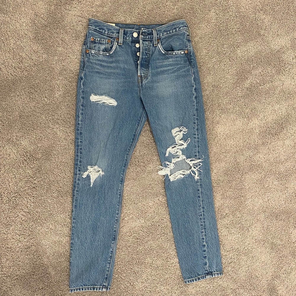 Levi’s 501 Skinny Ripped Jeans - Gem
